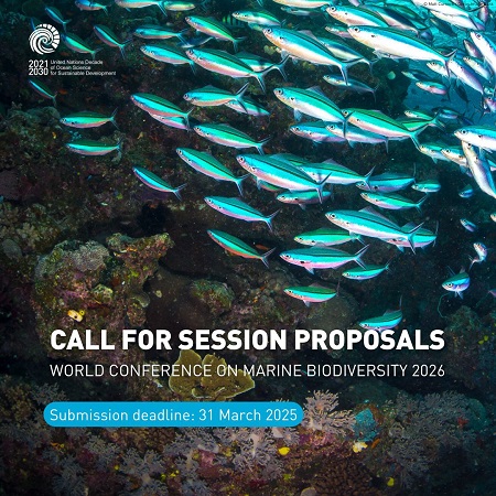 Call for Session Proposals: World Conference on Marine Biodiversity 2026! 
